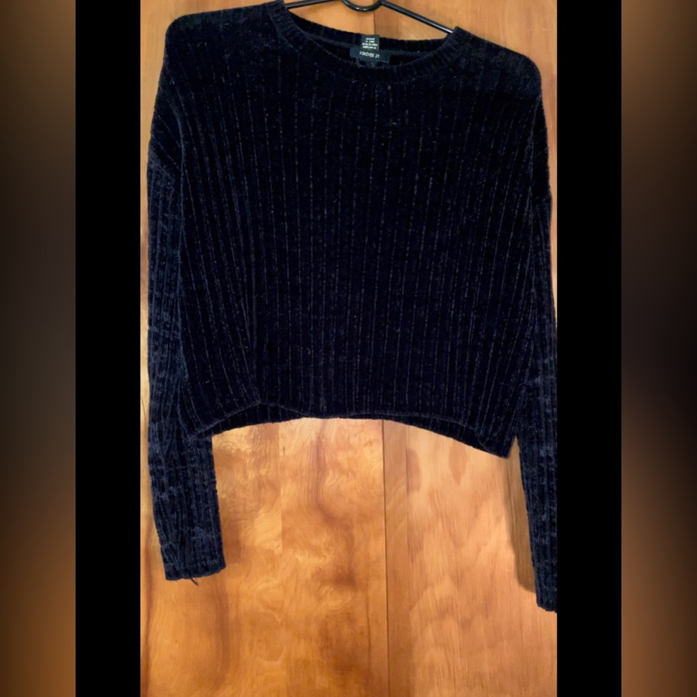 Forever 21 chenille black sweater Small